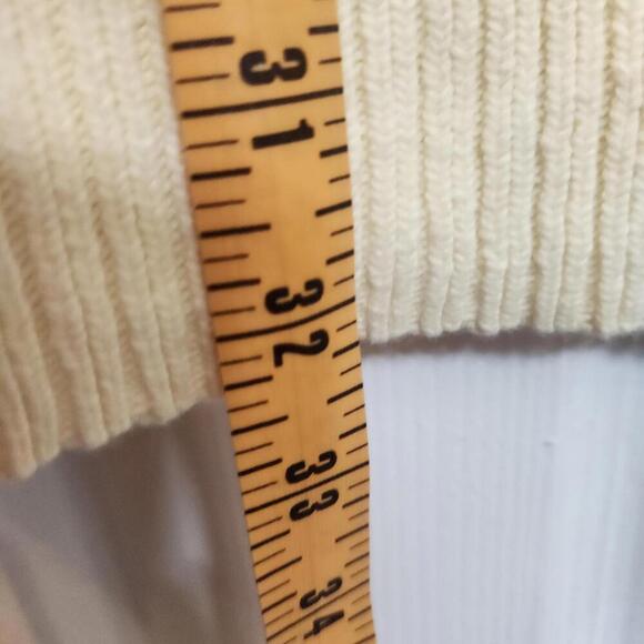 Chico's Women's V-Neck Sweater Size 2X Cream Yellow - Picture 7 of 7